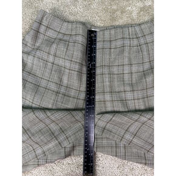 Talbots Trousers Wool Blend Plaid Lined Size 14 Stretch Straight Wide C216 - Picture 9 of 13